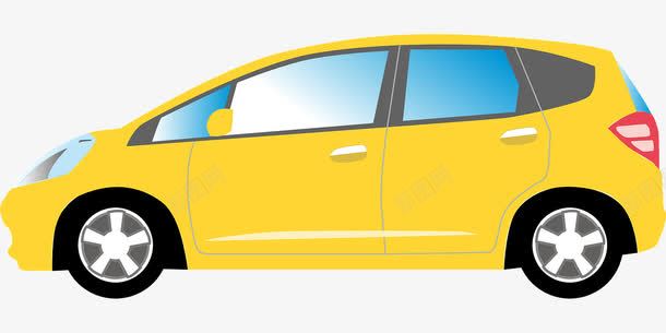 黄色小轿车png免抠素材_新图网 https://ixintu.com 司机 客车 的士 运输 道路