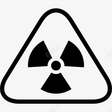 辐射警告三角标志图标图标