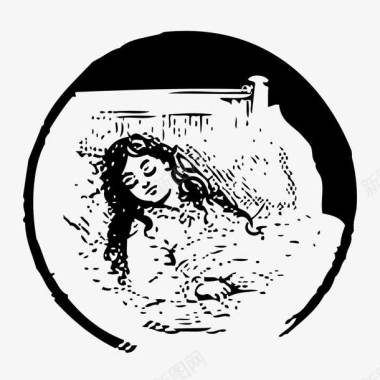 熟睡中的女孩图标图标