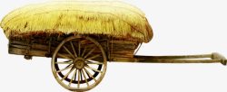 民国时期的马车推车茅草素材