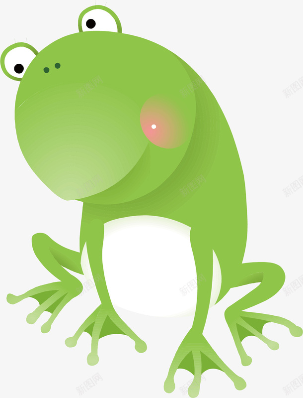青蛙绿色卡通动物矢量图ai免抠素材_新图网 https://ixintu.com 动物 卡通 绿色 青蛙 矢量图