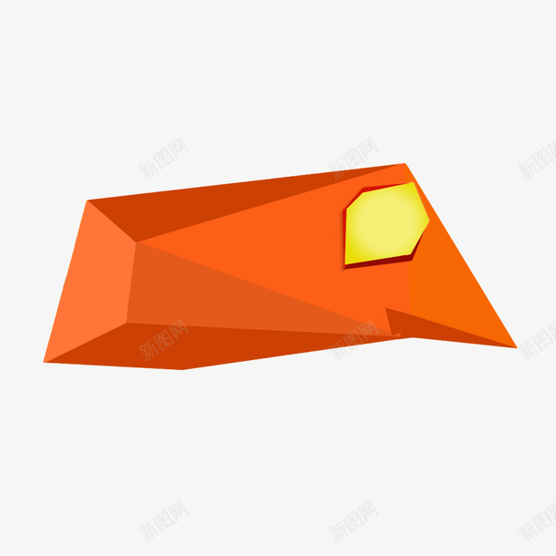 橙色立体不规则图案png免抠素材_新图网 https://ixintu.com 不规则图案 橙色 立体