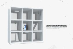 立体柜墙柜白色立体片高清图片