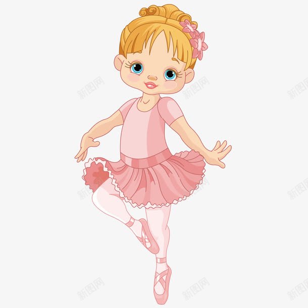 跳芭蕾的女孩png免抠素材_新图网 https://ixintu.com 卡通 女孩 芭蕾