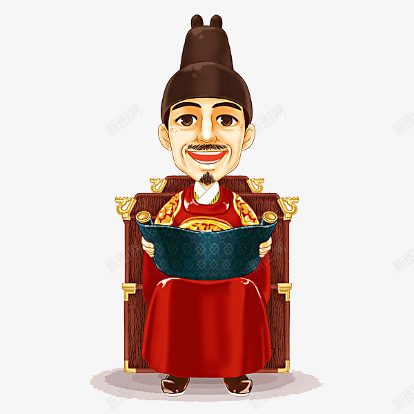 古代男人png免抠素材_新图网 https://ixintu.com 卡通 古代 帽子 手绘 男人 简图 红色的 衣服