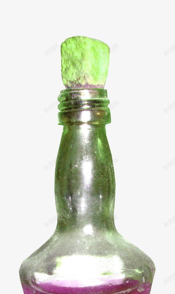 玻璃瓶png免抠素材_新图网 https://ixintu.com 玻璃 瓶塞 瓶子 绿色玻璃瓶