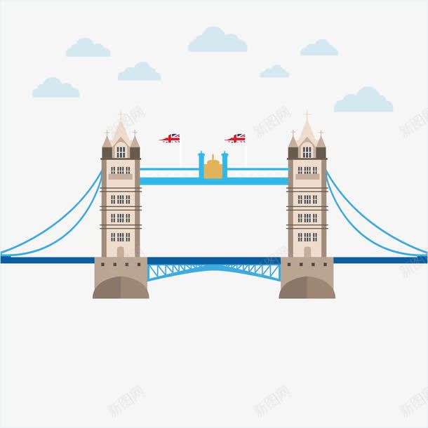 创意伦敦塔桥矢量图ai免抠素材_新图网 https://ixintu.com 伦敦 创意 塔桥 矢量素材 矢量图