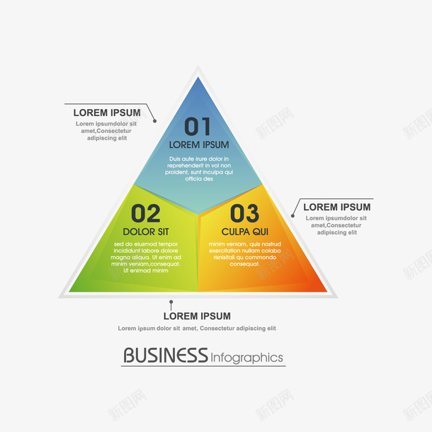 三角形信息图矢量图ai免抠素材_新图网 https://ixintu.com 三角形 信息图 数字分类图 矢量图
