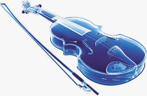 卡通蓝色小提琴png免抠素材_新图网 https://ixintu.com 卡通 图片 小提琴 蓝色
