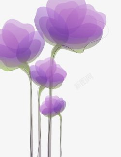 紫色简单花朵素材