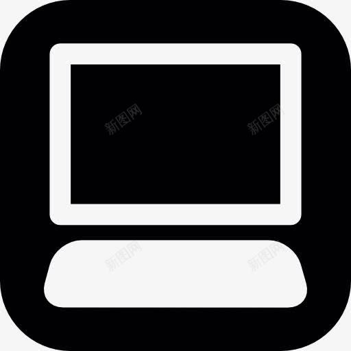 电脑显示器和键盘在一个圆形广场图标png_新图网 https://ixintu.com 人道主义 圆形 工具 工具和用具 平方 显示器 电脑 键盘 黑色和白色的