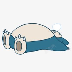 睡觉的怪物卡通睡觉流鼻涕泡的小怪物高清图片
