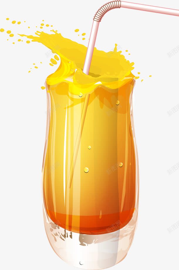 杯装橙子png免抠素材_新图网 https://ixintu.com 吸管 杯装 橙子