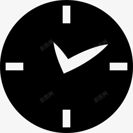 时钟的黑色圆形形状图标png_新图网 https://ixintu.com 圆形 工具 工具和用具 挂钟 时钟 时间 钟表 黑