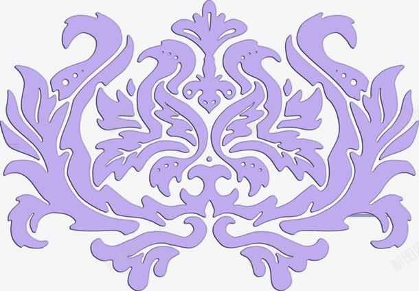 紫色花纹装饰png免抠素材_新图网 https://ixintu.com 对称 紫色 花纹 装饰