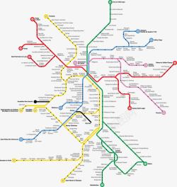 巴黎地铁站地图素材