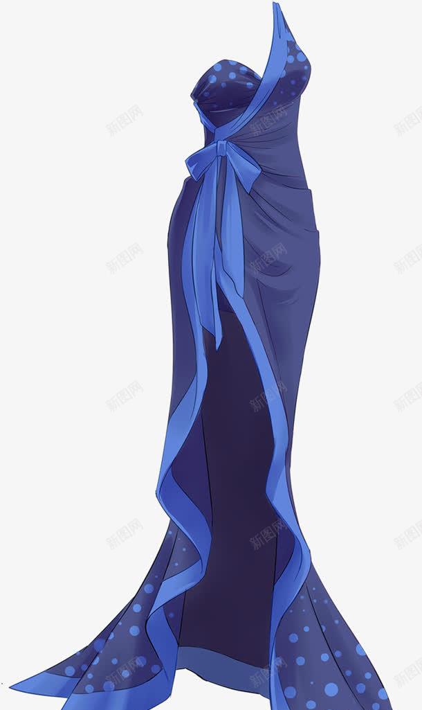 蓝色礼服png免抠素材_新图网 https://ixintu.com 图片 礼服 素材 蓝色