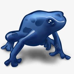 蓝色青蛙标图标图标