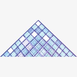 紫色玻璃金字塔素材