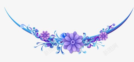 边框横条紫色花朵矢量图ai免抠素材_新图网 https://ixintu.com 横条 紫色 花朵 边框 矢量图