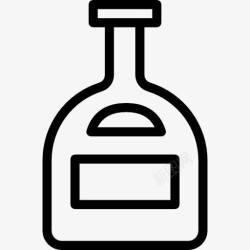 古瓶的轮廓瓶饮料容器的轮廓图标高清图片