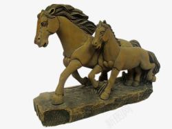 两只马雕像素材