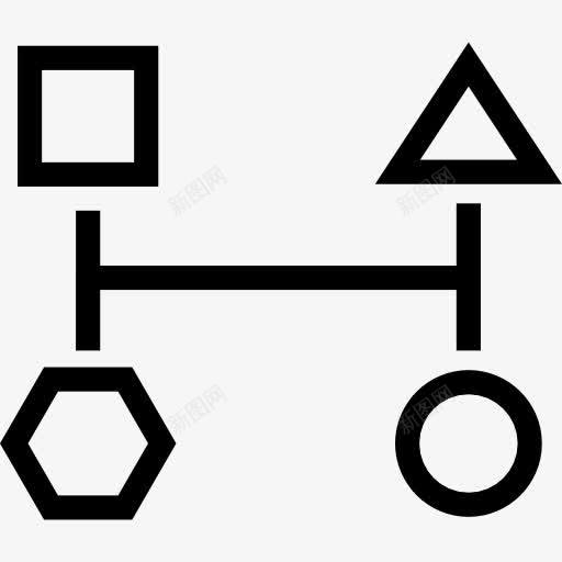 四几何图形轮廓方案图标png_新图网 https://ixintu.com 四块 块 块的几何形状 形状 接口 方案