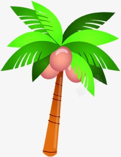 夏日卡通海报手绘植物椰子树png免抠素材_新图网 https://ixintu.com 卡通 夏日 植物 椰子树 海报