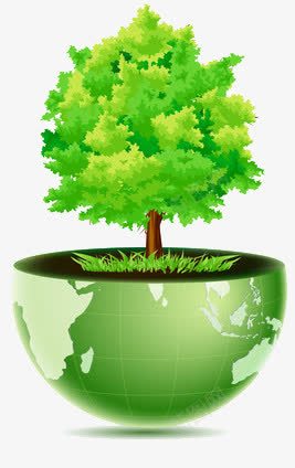 地球上有树木png免抠素材_新图网 https://ixintu.com 保护 环境 绿色
