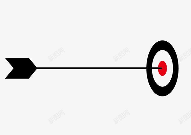 手绘射箭png免抠素材_新图网 https://ixintu.com 射箭 手绘 红色 黑色