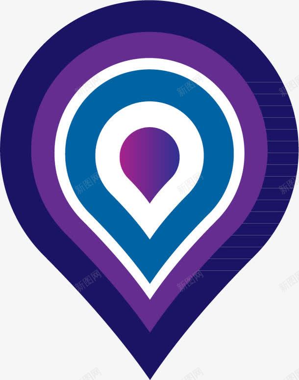 地标矢量图图标ai_新图网 https://ixintu.com 标记 矢量标记 紫色地标 矢量图