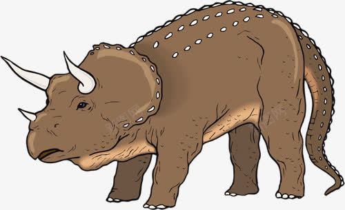 三角龙png免抠素材_新图网 https://ixintu.com 侏罗纪 卡通恐龙 巨型动物 远古生物