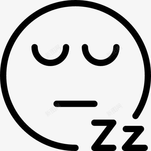 睡觉Outlineicons图标png_新图网 https://ixintu.com Sleeping 睡觉
