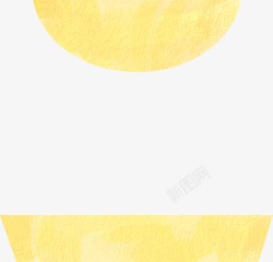 手绘黄色形状图形素材