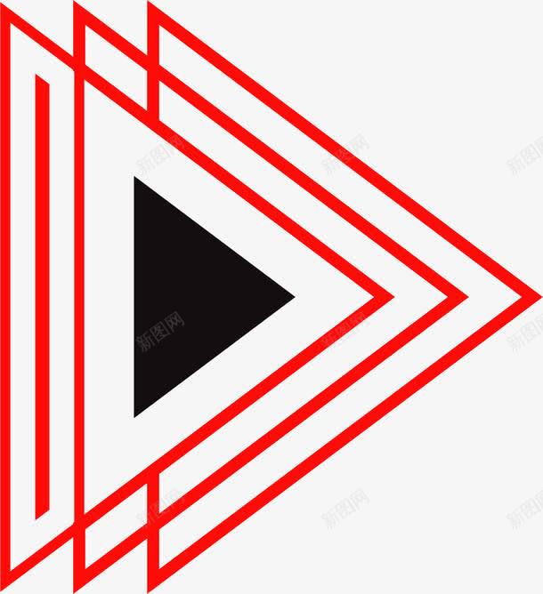 手绘三角形线条png免抠素材_新图网 https://ixintu.com 三角形 几何形状 基本图形 手绘三角形线条 线条 黑色三角形
