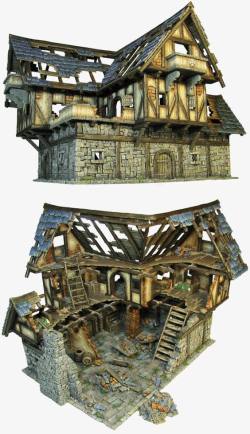 复古代3D房子高清图片