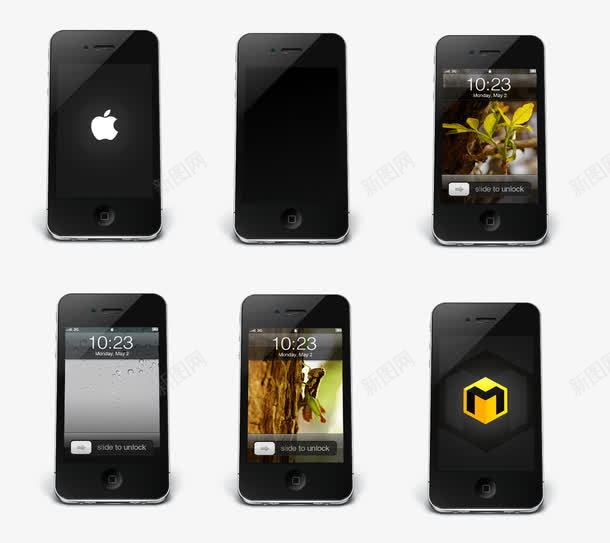 黑色iPhone4图标png免抠素材_新图网 https://ixintu.com PNG图标 iPhone4 手机 黑色 黑色手机