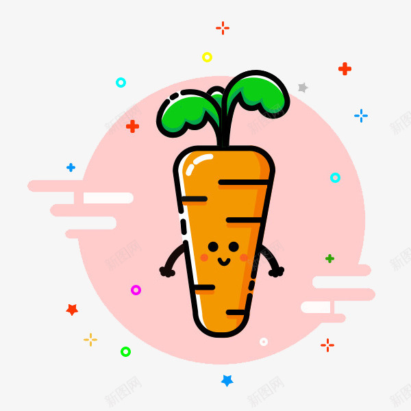 一根可爱的胡萝卜png免抠素材_新图网 https://ixintu.com 可爱蔬菜 胡萝卜 装饰 食物