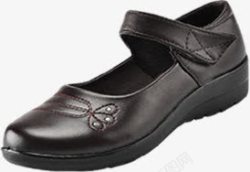 黑色舒适女鞋系带素材