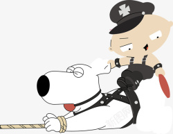 女警察卡通训狗的警察高清图片