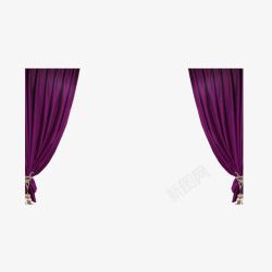 布窗帘紫色窗帘高清图片