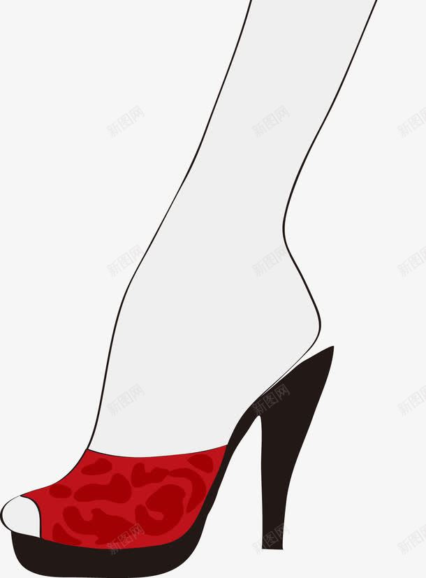 红色高跟鞋的脚png免抠素材_新图网 https://ixintu.com 红色 高跟鞋