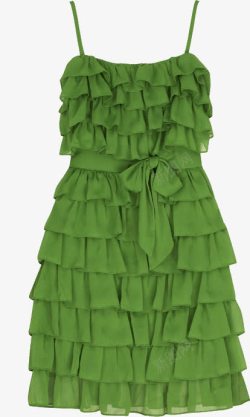 绿色百褶裙素材