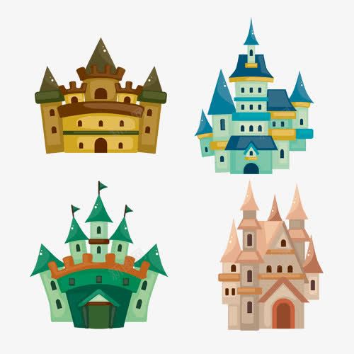 手绘童话城堡png免抠素材_新图网 https://ixintu.com 城堡 手绘卡通 童话城堡