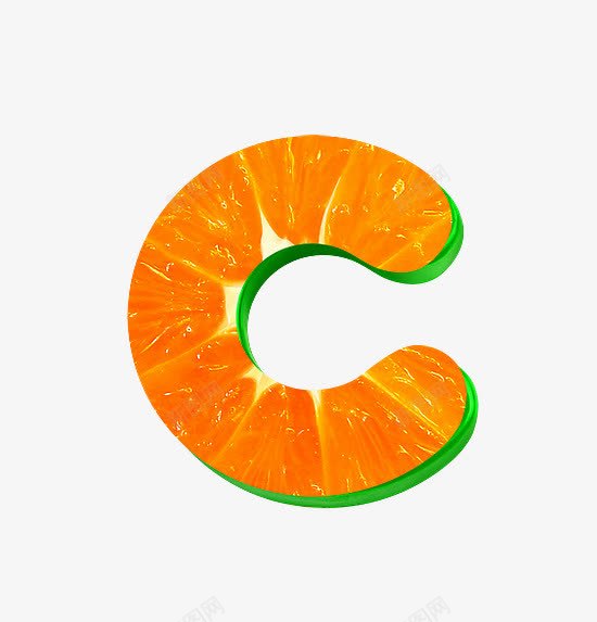 橙子字母cpng免抠素材_新图网 https://ixintu.com 创意数字 橙子字母数字 水果