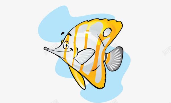 卡通手绘海鱼png免抠素材_新图网 https://ixintu.com 卡通小鱼 卡通鱼 小鱼 手绘鱼