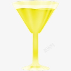 黄色美酒高脚杯素材