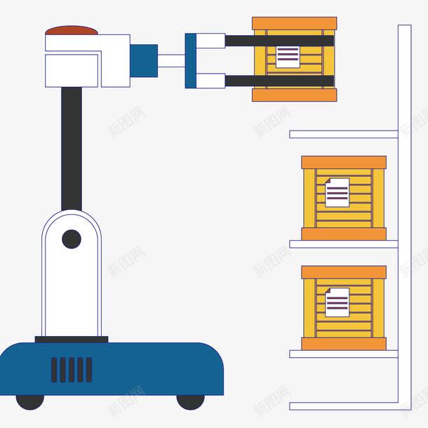 机器人陈列png免抠素材_新图网 https://ixintu.com 机器人 自动化 货物 陈列