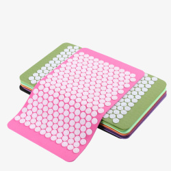 压板粉色和绿色指压板型地毯高清图片