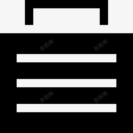 公文包黑色三白色线图标png_新图网 https://ixintu.com 公文包 工具 工具和用具 箱包 黑